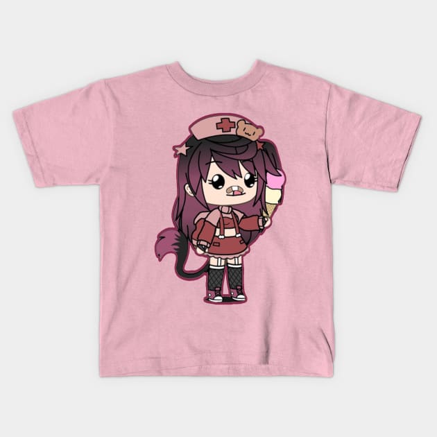 gacha life Ice Cream Kids T-Shirt by Itz toca froggy